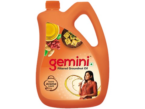Gemini Filtered Groundnut Oil, 4.35 Kg