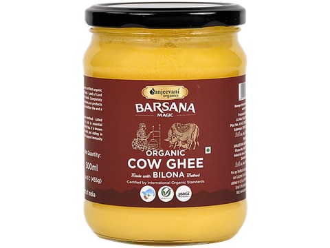 Sanjeevani Organics Barsana Magic Organic Cow Ghee Made With Bilona Method, 500 ml