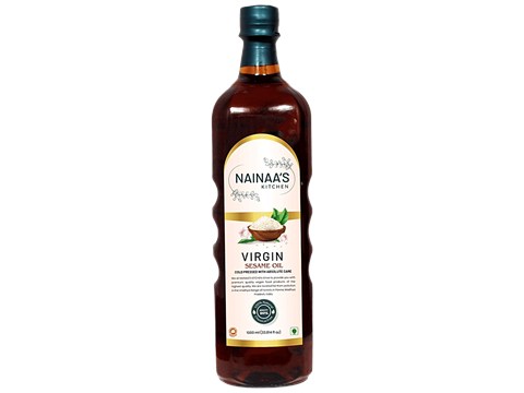 Nainaas Kitchen Virgin Cold Pressed Sesame Oil, 1 L