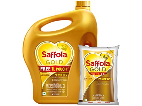 Saffola Gold Edible Oil, 5 L