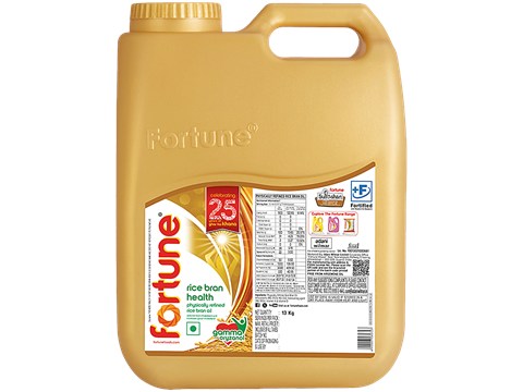 Fortune Refined Rice Bran Oil, 13 L