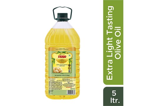 Figaro Extra Light Tasting Olive Oil - Ideal For Indian Cooking, Suitable For Deep Frying, 5 L