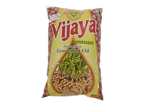 Vijaya Groundnut Oil - Double Filtered, 1 L
