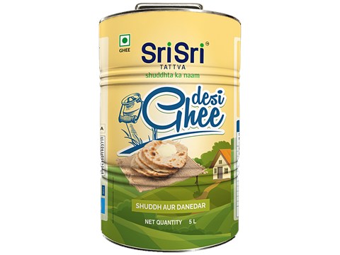 Sri Sri Tattva Desi Ghee - Pure & Granular, 5 L