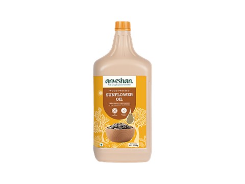 Anveshan Wood Pressed Sunflower Oil, 3 L