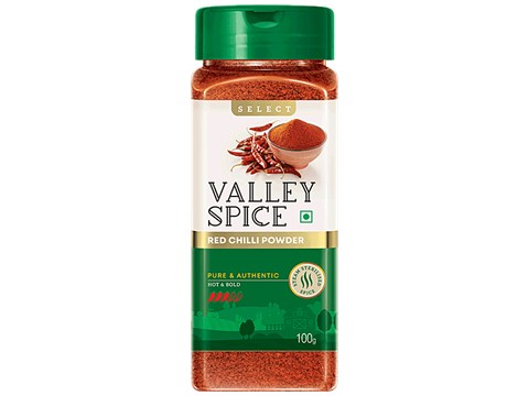 Valley Spice Select - Red Chilli Powder/Menasina Pudi, Hot & Bold, 100 g