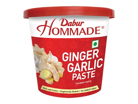 Dabur Hommade - Ginger Garlic Paste, No Added Colour, 400 g