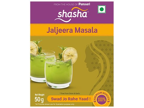 SHASHA Jal Jeera Powder - Premium Quality, Traditional Summer Drink, Aids Digestion, 50 g