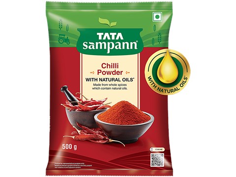 Tata Sampann Chilli/Lal Mirchi Powder With Natural Oils, 500 g