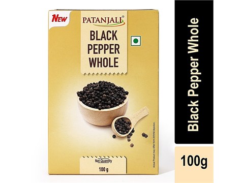Patanjali Spice - Black Pepper/Kari Menasu Whole, 100 g