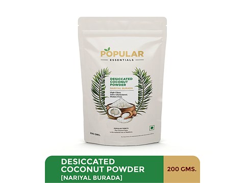 Popular Essentials Dessicated Coconut Powder, 200 g