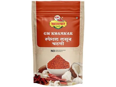 G W Khamkar Masale Special Lasun Chutney, 185 g