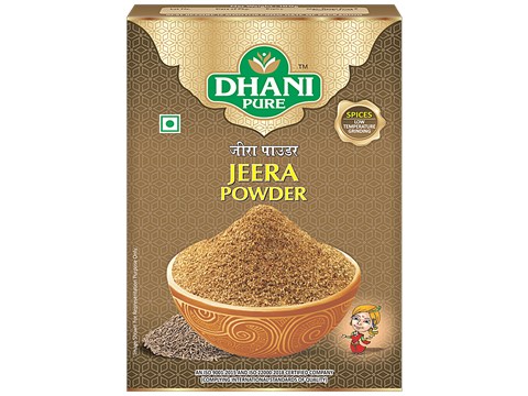 Dhani Pure Jeera Powder - Natural, No Artificial Colours & Preservatives, 5 g