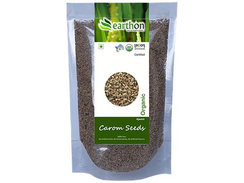 Earthon Organic Carom Seeds/Ajwain/Om Kalu, 100 g