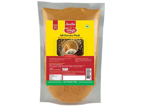 Swetha Telugu foods Idly Karam - Idly Chutney Powder, 100 g