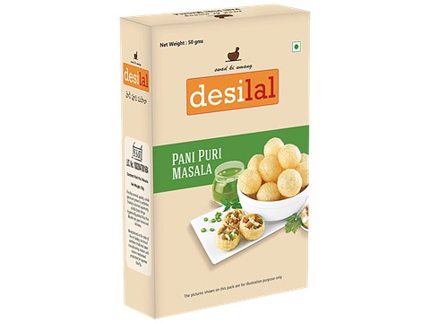 Desilal Pani Puri Masala - Adds Flavour, 50 g