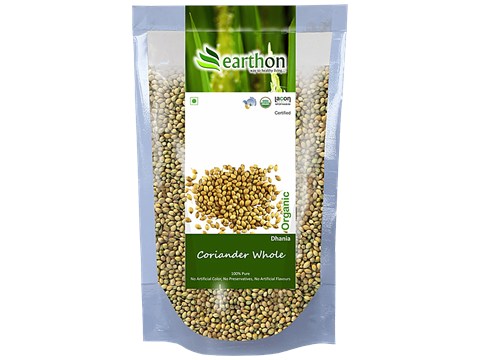 Earthon Organic Coriander Whole/Dhania Whole/Coriander Seeds/Kottambari Beeja, 100 g