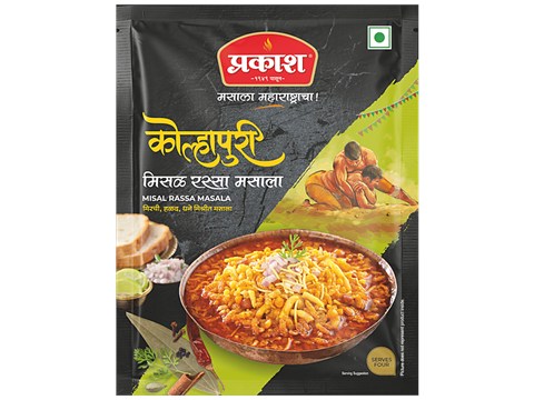 Prakash Kolhapuri Misal Rassa Masala - Spice Mix, No Added Preservatives & Colours, 25 g