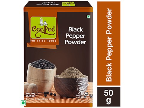 Cee Pee Black Pepper Powder - Natural Remedy For Cold, 50 g