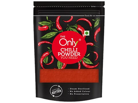 On1y Chilli Powder - Steam Sterilized, No Added Colour & Preservative, 200 g