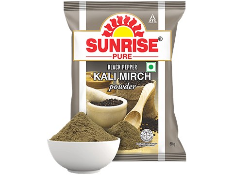 Sunrise Pure Pure Black Pepper Powder, Kali Mirch Powder, 50 g