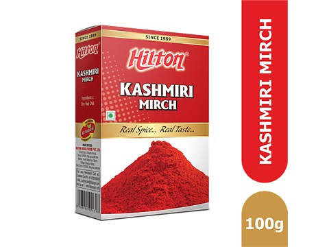 Hilton Kashmiri Mirch - Less Spicy, Premium Quality Imparts Vibrant Colour To Food, 100 g