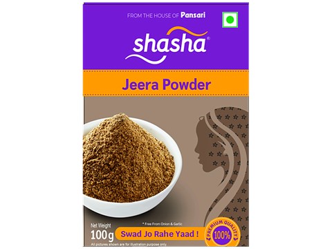 SHASHA Jeera Powder - Premium Quality, All Natural, Kitchen Essential Aromatic Spice, 100 g