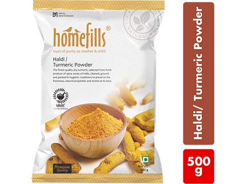 Homefills Haldi/Turmeric Powder - Enhances Flavour  Rich In Ant, 500 g