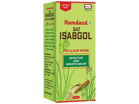 Hamdard Foods Sat Isabgol - Natural Laxative, Cleanses Colon & Aids Digestion, 100 g