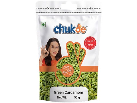 Chukde Green Cardamom Whole/Sabut Hari Choti Elaichi, 50 g