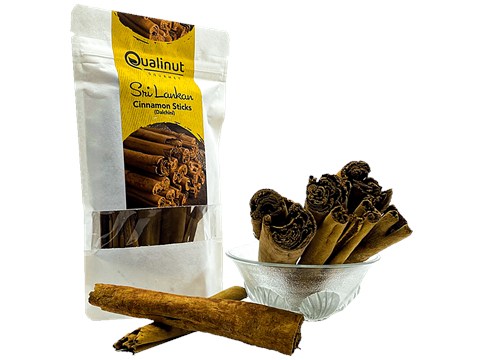 Qualinut Gourmet Sri Lankan Cinnamon Sticks - Rich Anti-Inflammatory Properties, 50 g