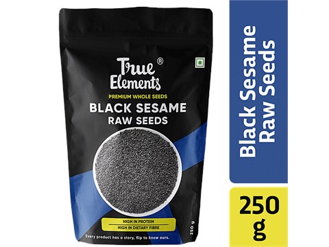True Elements Raw Black Sesame/Til Seeds, 250 g