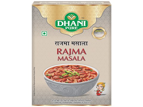 Dhani Pure Rajma Masala - Natural, No Artificial Colours & Preservatives, 12 g