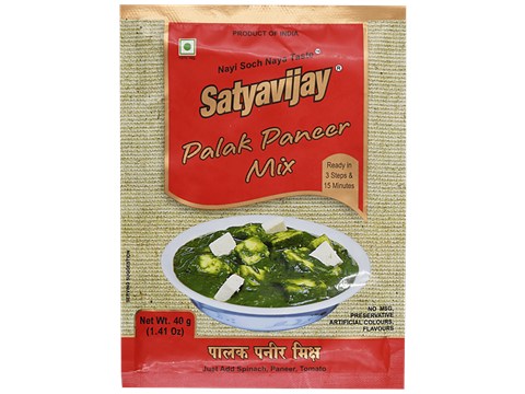 Satyavijay Ready Mix - Palak Paneer, 40 g