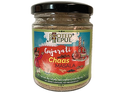 Rooted Peepul Gujarati Chaas Masala - No Added Flavour & Preservatives, Improves Digestion, 100 g