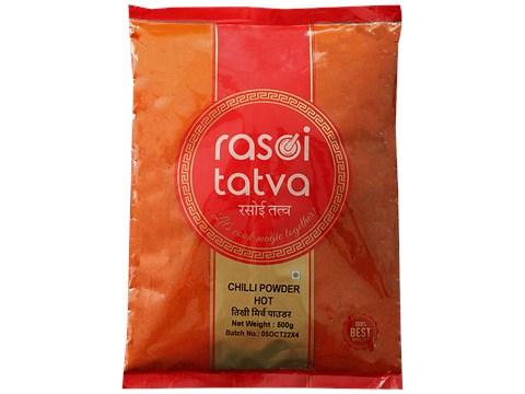 Rasoi Tatva Chilli Powder Hot - Natural, Premium Quality, 500 g