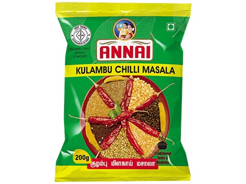 ANNAI Kulambu Chilli Powder - Traditional Taste & Hygiene, 200 g