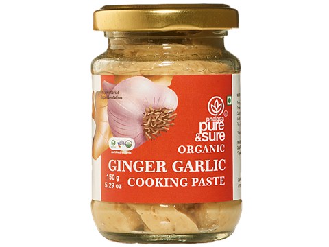 Phalada Pure & Sure Ginger Garlic Paste - Taste Enhancer, Adds Tangy Flavour, 150 g