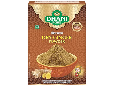 Dhani Pure Dried Ginger Powder - Natural, No Artificial Colours & Preservatives, 10 g