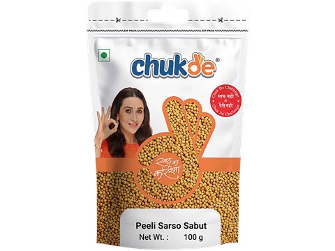 Chukde Yellow Mustard/Peeli Sarso Seeds Whole, 100 g