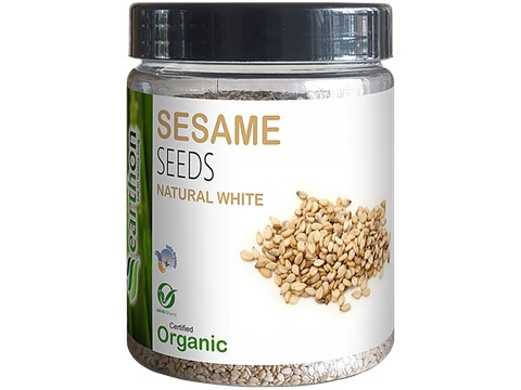 Earthon Organic Natural White Sesame Seeds/Til/Ellu, 250 g