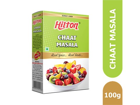 Hilton Chat Masala - Premium Quality, Tangy Taste Enhancer/ Sprinkler, For Snacks & Salads, 100 g