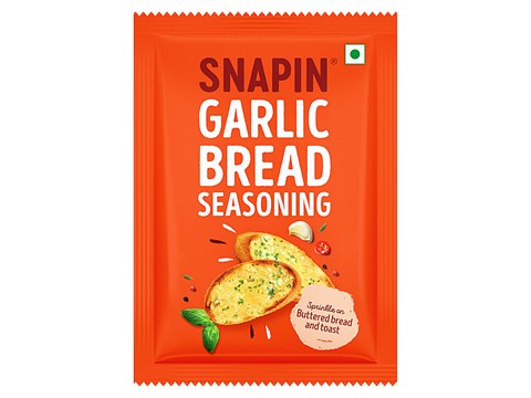 SNAPIN Garlic Bread Seasoning - With Herbs & Chilli, Sprinkle On Buttered Bread & Toast, 7 g