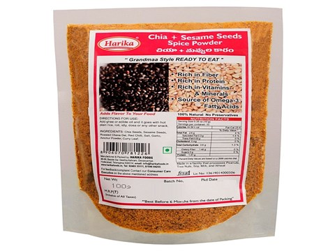 Harika Chia+Sesame Seeds Spice Powder, 100 g