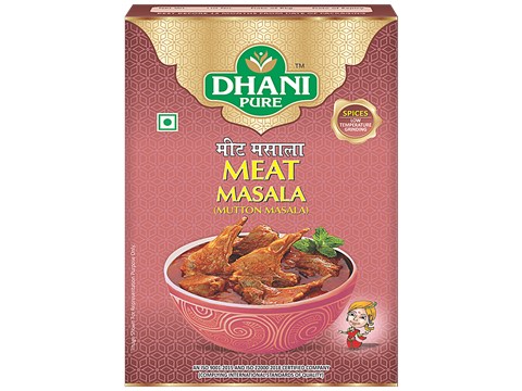 Dhani Pure Meat Masala - Natural, No Artificial Colours & Preservatives, 12 g