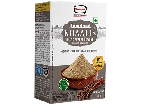 Hamdard Foods Khaalis - Black Pepper Powder, 50 g