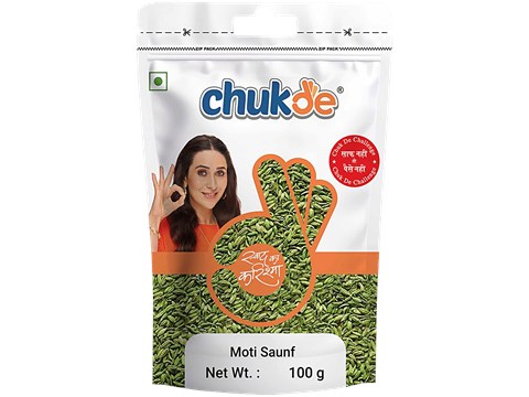 Chukde Fennel Bold Seeds/Moti Saunf, 100 g