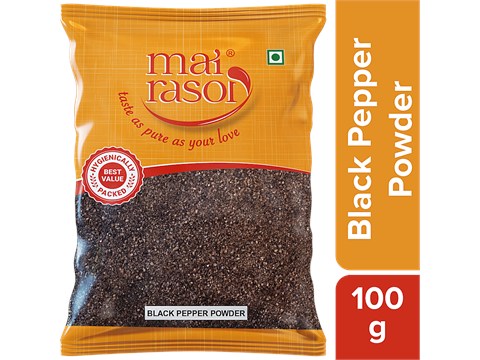 Mai Rasoi Black Pepper Kali Mirch Powder Ground, 100 g