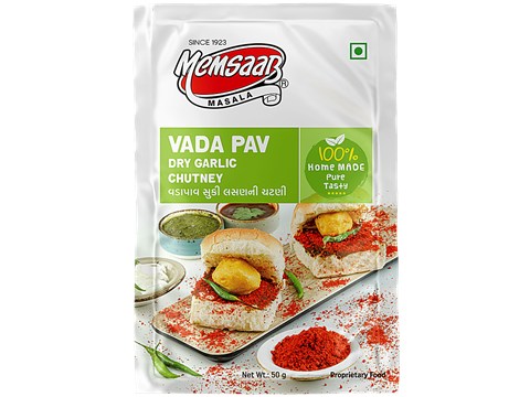 Memsaab Vada Pav Dry Garlic Chutney - Homemade, Pure & Fresh, No Additional Colour, 50 g
