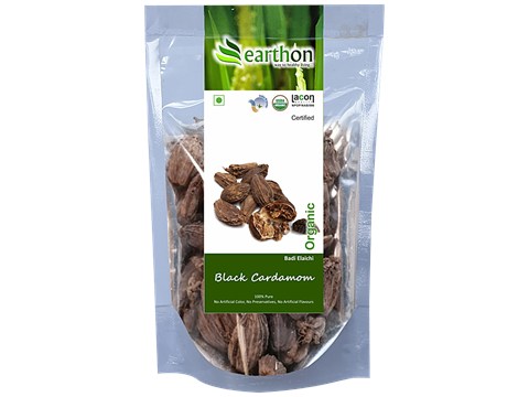 Earthon Organic Black Cardamom/Badi Elaichi, 50 g